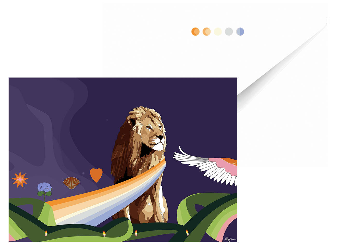 ILLU CARTE Lion By Lau RECTO ok copie